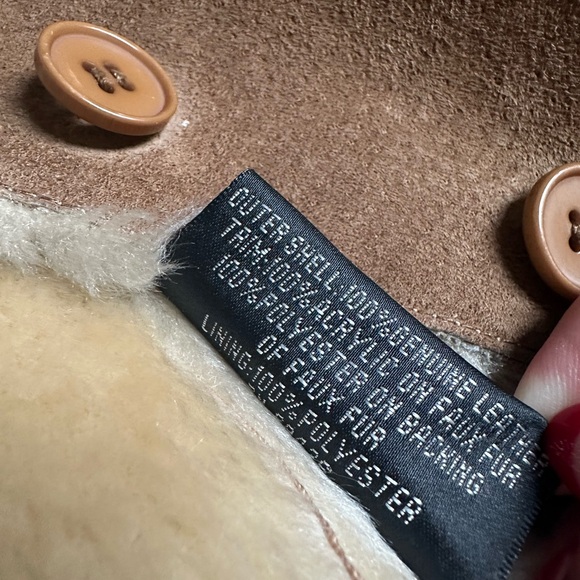 Genuine Wilson’s Leather Tan Suede and Faux Fur Women's Jacket - Picture 6 of 7